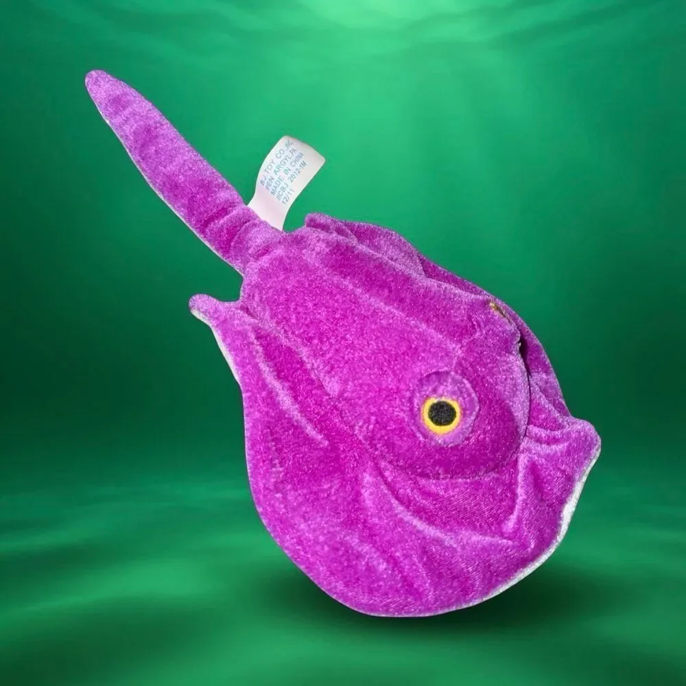 B.J. Toy Co. Stingray Plush 11”x7” 2012 Stuffed Animal Purple & Blue Toy P62